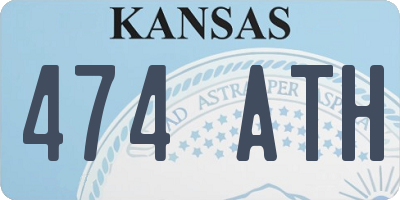KS license plate 474ATH