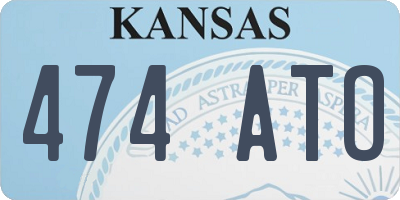 KS license plate 474ATO