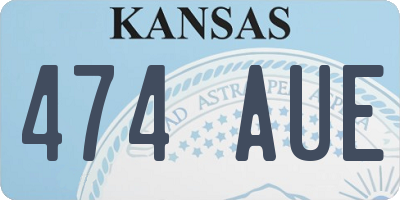 KS license plate 474AUE