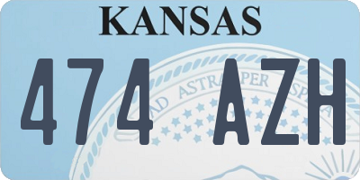 KS license plate 474AZH
