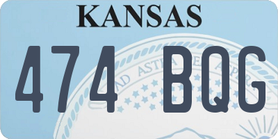 KS license plate 474BQG