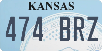 KS license plate 474BRZ