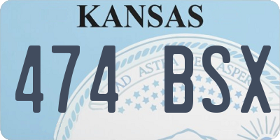 KS license plate 474BSX