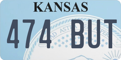 KS license plate 474BUT