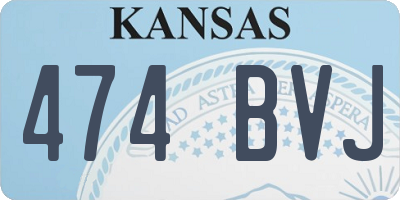 KS license plate 474BVJ
