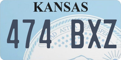KS license plate 474BXZ