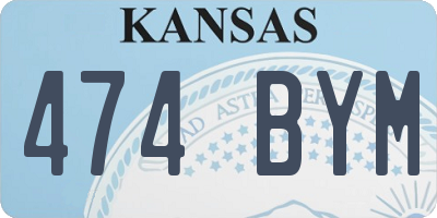 KS license plate 474BYM