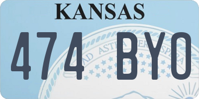KS license plate 474BYO