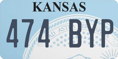 KS license plate 474BYP