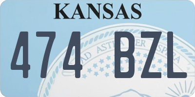 KS license plate 474BZL