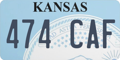 KS license plate 474CAF