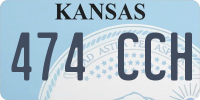 KS license plate 474CCH