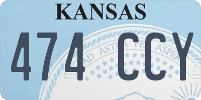 KS license plate 474CCY