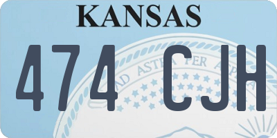 KS license plate 474CJH