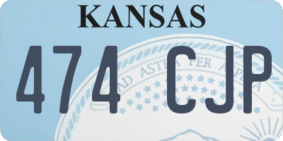 KS license plate 474CJP