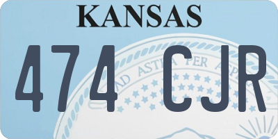 KS license plate 474CJR
