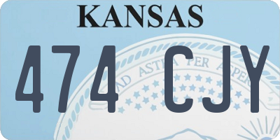 KS license plate 474CJY