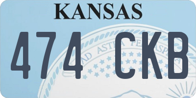 KS license plate 474CKB
