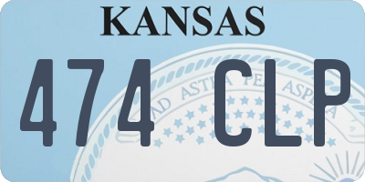 KS license plate 474CLP