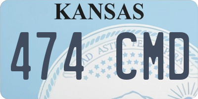 KS license plate 474CMD