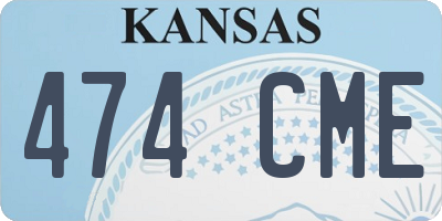 KS license plate 474CME