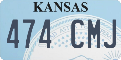 KS license plate 474CMJ