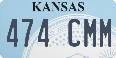 KS license plate 474CMM