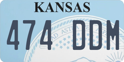 KS license plate 474DDM