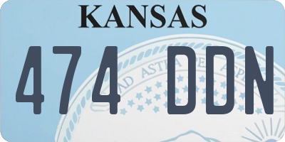 KS license plate 474DDN
