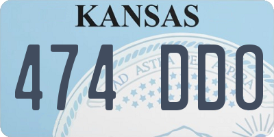 KS license plate 474DDO