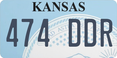 KS license plate 474DDR