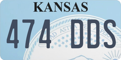 KS license plate 474DDS