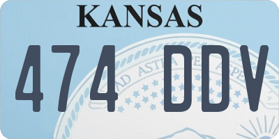 KS license plate 474DDV