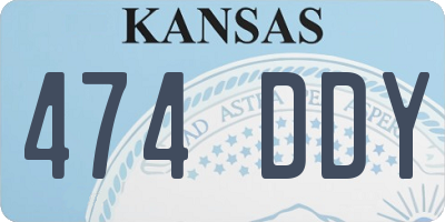 KS license plate 474DDY