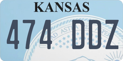 KS license plate 474DDZ