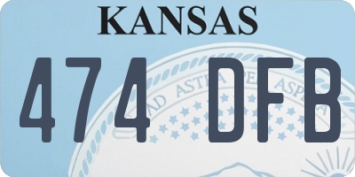 KS license plate 474DFB