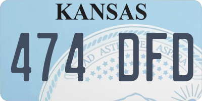 KS license plate 474DFD