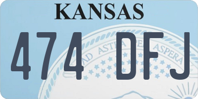 KS license plate 474DFJ