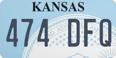 KS license plate 474DFQ