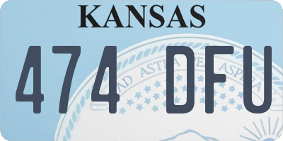 KS license plate 474DFU