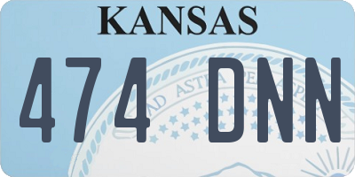 KS license plate 474DNN