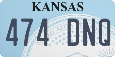 KS license plate 474DNQ