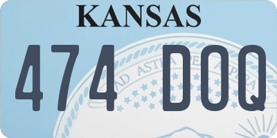 KS license plate 474DOQ