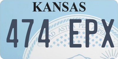 KS license plate 474EPX