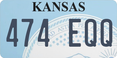 KS license plate 474EQQ
