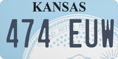 KS license plate 474EUW