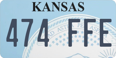 KS license plate 474FFE
