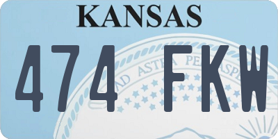 KS license plate 474FKW