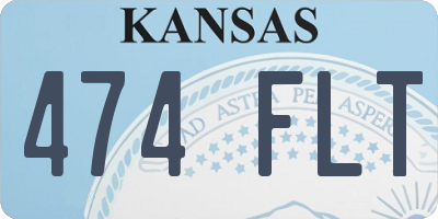 KS license plate 474FLT