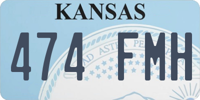 KS license plate 474FMH